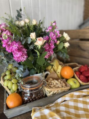 Caja gourmet flor y fruta